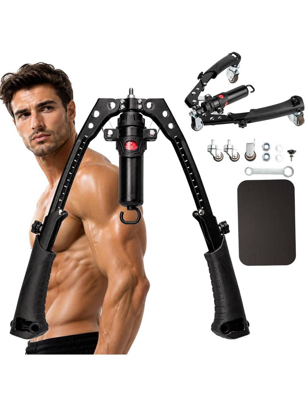 Hydraulic Twister Arm Trainer, Adjustable 22–440 lb, Forearm and Wrist Stremgth
